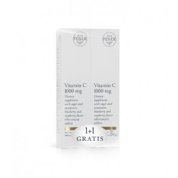 FELLER VITAMIN C 1000MG ŠUMEĆE TABLETE 1+1 GRATIS A20+20