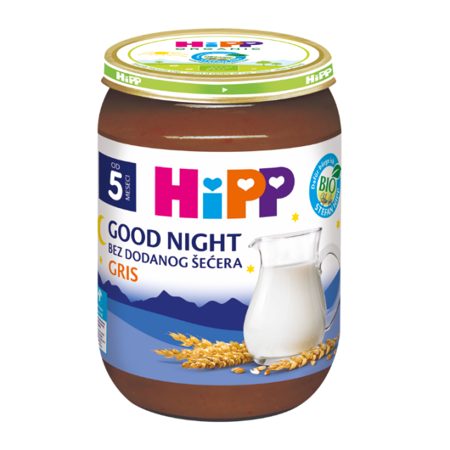 HIPP KAŠICA ZA LAKU NOĆ - PŠENIČNI GRIZ 190G