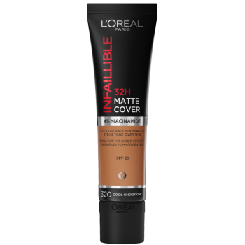L'oreal Infallible 32H Matte Cover tečni puder 320 - Caramel Toffee, 30ml