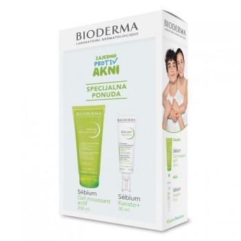 BIODERMA PROMO SEBIUM AKTIVNI GEL ZA UMIVANJE + GRATIS SEBIUM KERATO+ GEL-KREM