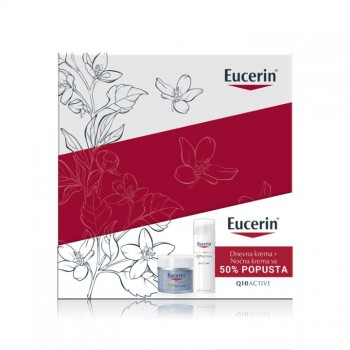 EUCERIN PROMO Q10 ACTIVE KREMA ZA NORMALNU I MEŠOVITU KOŽU+GRATIS Q10 ACTIVE NOĆNA KREMA 