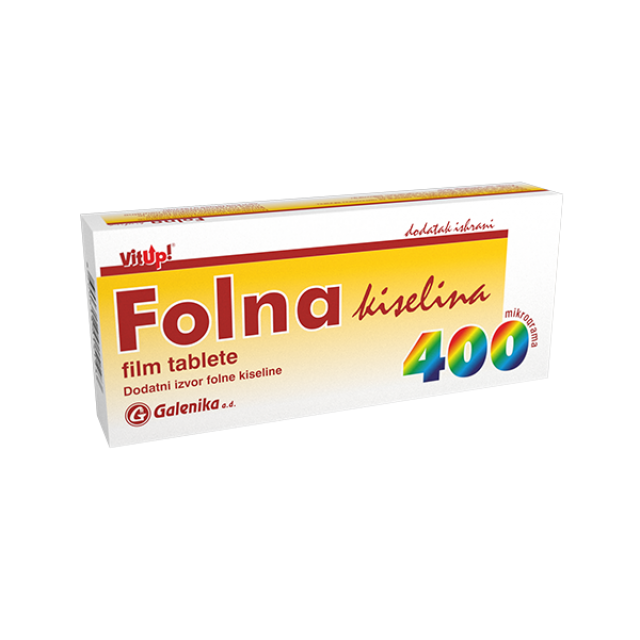 FOLNA KISELINA TABLETE 400MCG A30