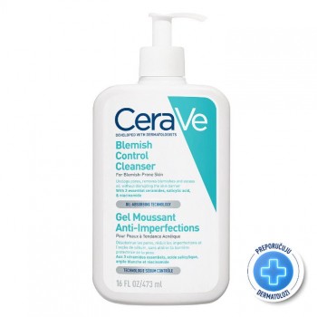 CERAVE BLEMISH CONTROL GEL ZA ČIŠĆENJE ZA KOŽU SKLONU NEPRAVILNOSTIMA 473ML
