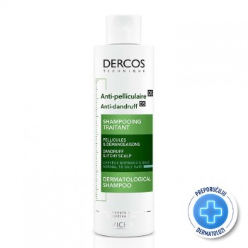 VICHY DERCOS ANTI-DANDRUFF Šampon protiv peruti za normalnu do masnu kosu, 200 ml