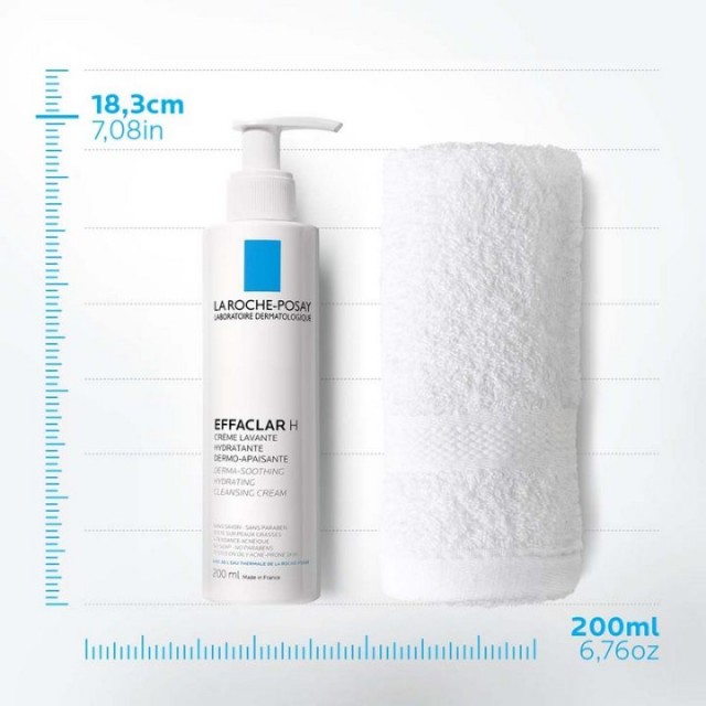 La Roche-Posay EFFACLAR H Hidratantna krema za pranje lica za masnu kožu oslabljenu tretmanima, 200ml