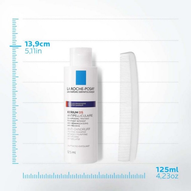 La Roche-Posay KERIUM DS Intenzivni šampon protiv perut i svraba s mikroljuštećom LHA, 125 ml