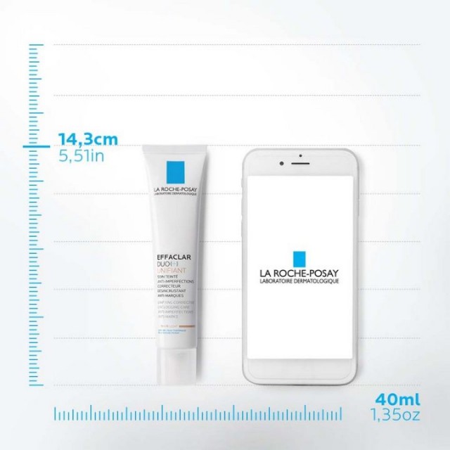 La Roche-Posay EFFACLAR DUO(+) UNIFIANT Ujednačujuća korektivna nega protiv nepravilnosti masne kože, 40 ml, Light