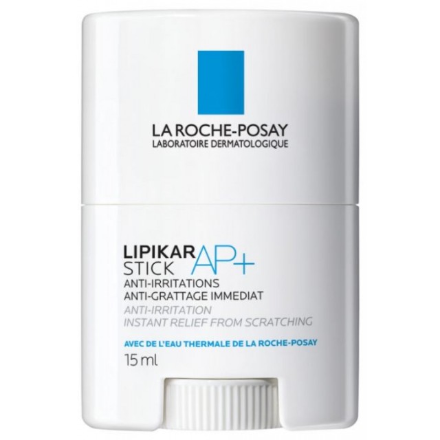 La Roche-Posay LIPIKAR STICK AP+ Stik protiv svraba za atopijsku kožu sklonu ekcemima, pogodno za bebe, decu i odrasle, 15 ml