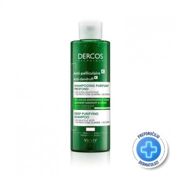 VICHY DERCOS ANTI-DANDRUFF K Šampon za dubinsko čišćenje protiv prianjajuće peruti i sebuma, 200 ml