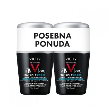 VICHY PROMO HOMME DEO INVISIBLE RESIST 72H 2x50ML VICHY PROMO HOMME DEO INVISIBLE RESIST 72H 2x50ML
