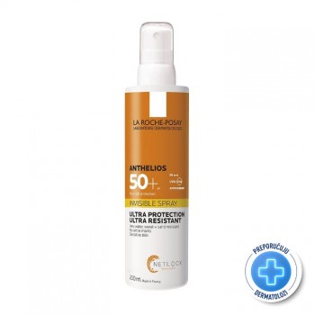 La Roche-Posay SUN ANTHELIOS Nevidljivi sprej za zaštitu od sunca za osetljivu kožu SPF50+, 200 ml