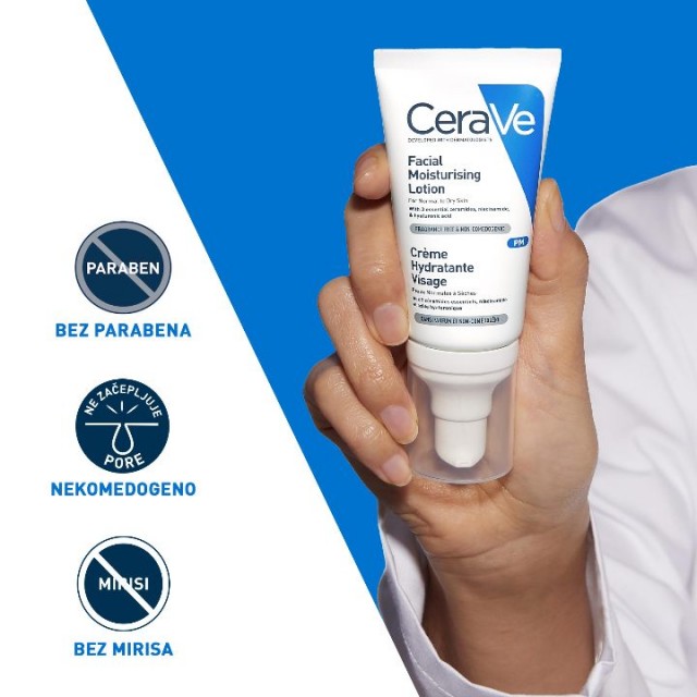 CERAVE HIDRANTNA NEGA ZA LICE ZA NORMALNU DO SUVU KOŽU 52ML