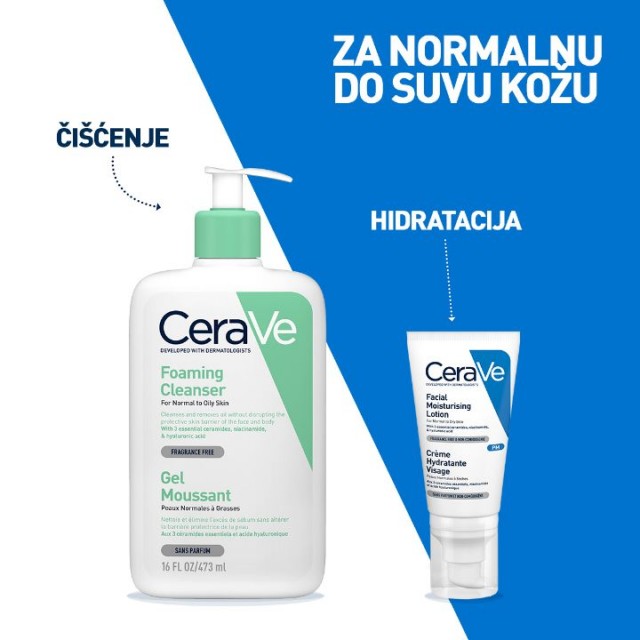 CERAVE HIDRANTNA NEGA ZA LICE ZA NORMALNU DO SUVU KOŽU 52ML