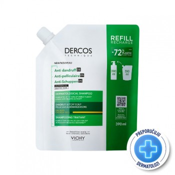 VICHY ŠAMPON PROTIV PERUTI DS ZA SUVU KOSU REFILL 390ML