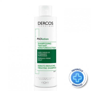 VICHY DERCOS PSOlution Šampon za vlasište sklono psorijazi protiv skvama, osećaja svraba i peckanja, 200 ml