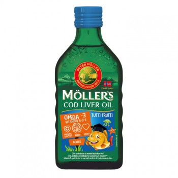 MOLLER`S OMEGA 3 ULJE JETRE BAKALARA UKUS TUTTI-FRUTTI 250ML