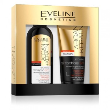EVELINE SET ARGAN & KERATIN HAIR SHAMPOO 150ML + CONDITIONER 200ML EVELINE SET ARGAN & KERATIN HAIR SHAMPOO 150ML + CONDITIONER 200ML