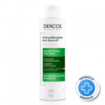 VICHY DERCOS ANTI-DANDRUFF Šampon protiv peruti za osetljivu kožu glave bez sulfata, 200 ml