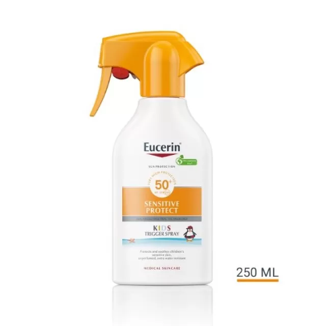 EUCERIN SUN DEČIJI SPREJ NA PUMPICU ZA ZAŠTITU OSETLJIVE KOŽE OD SUNCA SPF50+ 250ML