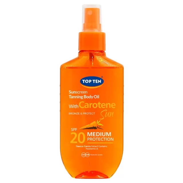 TOP TEN SUN ULJE NA BAZI CAROTENA U SPREJU SPF20 150ML