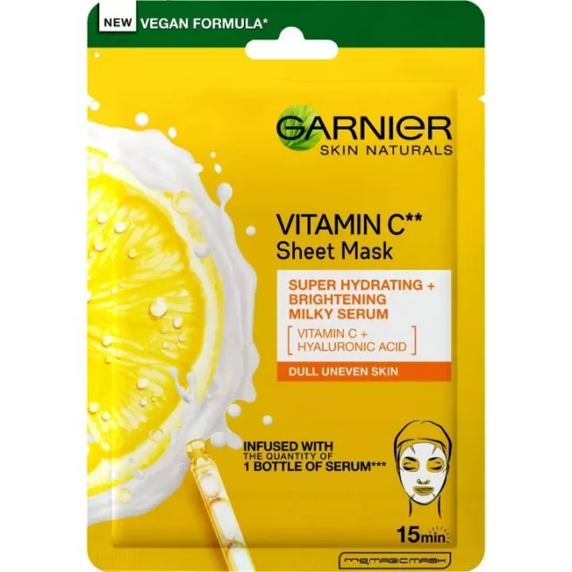 GARNIER SKIN NATURALS MASKA ZA LICE U MARAMICI SA VITAMINOM C 32G
