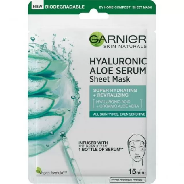 GARNIER SKIN NATURALS MASKA ZA LICE U MARAMICI HYALORONIC ALOE 32G