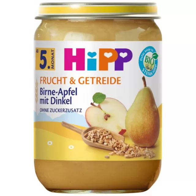 HIPP KAŠICA VOĆE I ŽITARICE - KRUŠKA U JABUCI SA SPELTOM 190G
