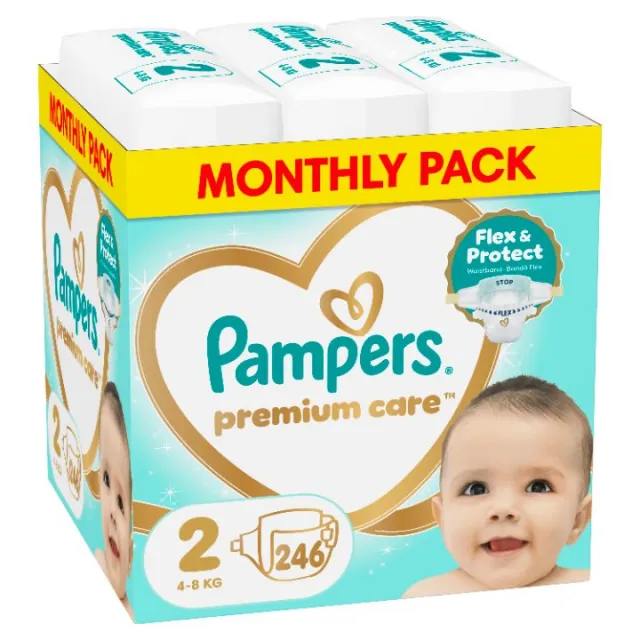 PAMPERS PELENE PREMIUM MONTHLY 2 246 KOM