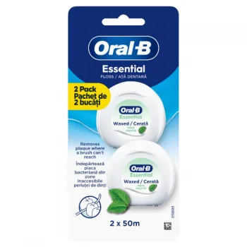 Oral-B Konac za Zube Voskirani Essential sa Ukusom Mente 2x50m