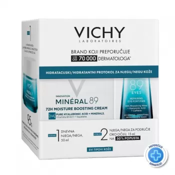Vichy Winter promo, Mineral 89 krema LIGHT 50ml + Mineral 89 serum za oči 15ml