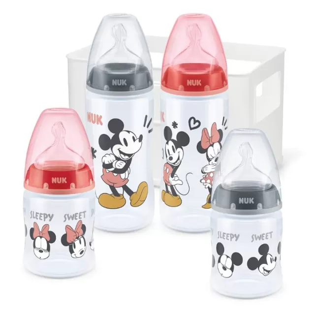 NUK STARTER SET FLAŠICA SA INDIKATOROM TEMPERATURE MICKEY MOUSE