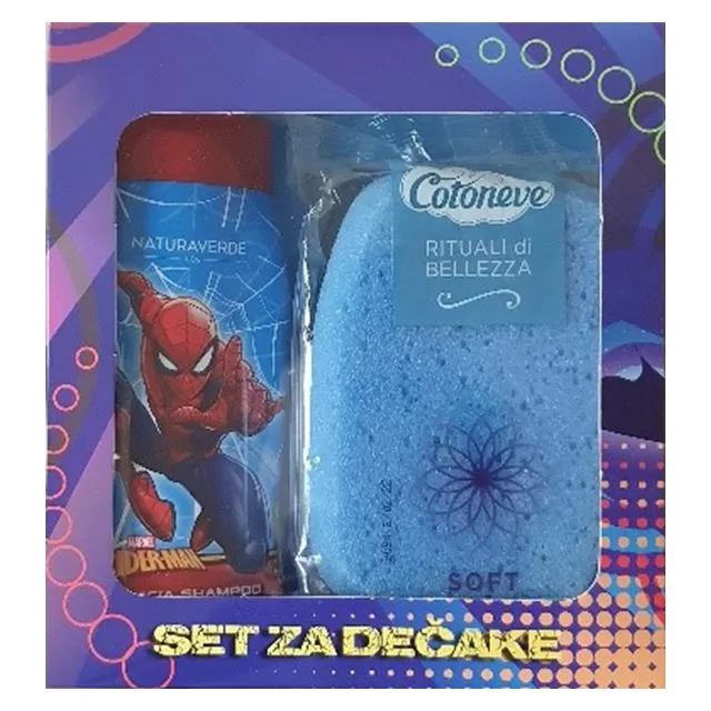 DISNEY DECČIJI SET (SPIDERMAN KUPKA 250ML+SUNĐER ZA KUPANJE)