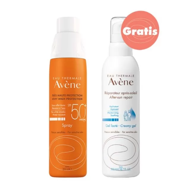 AVENE SUN SPREJ spf 50+50ml + KREM GEL POSLE SUNCANJA 200ml GRATIS