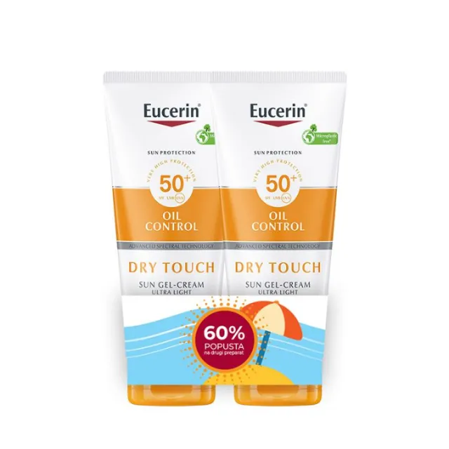 EUCERIN PROMO SUN DRY TOUCH LOSION ZA ZAŠTITU OD SUNCA SPF50+ 2 x 200ML