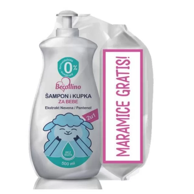 BECOLLINO 2U1 ŠAMPON I KUPKA 500ML + GRATIS MARAMICE A60