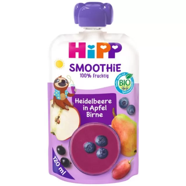 HIPP SMOOTHIE VOĆNI NAPITAK BOROVNICA, JABUKA I KRUŠKA 120ML