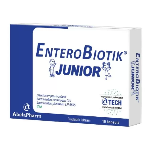 ENTEROBIOTIK JUNIOR, 10 KAPSULA