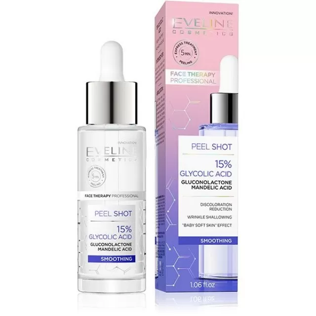 EVELINE SERUM SHOT 15% GLYCOLIC ACID SMOOTHING 30ML
