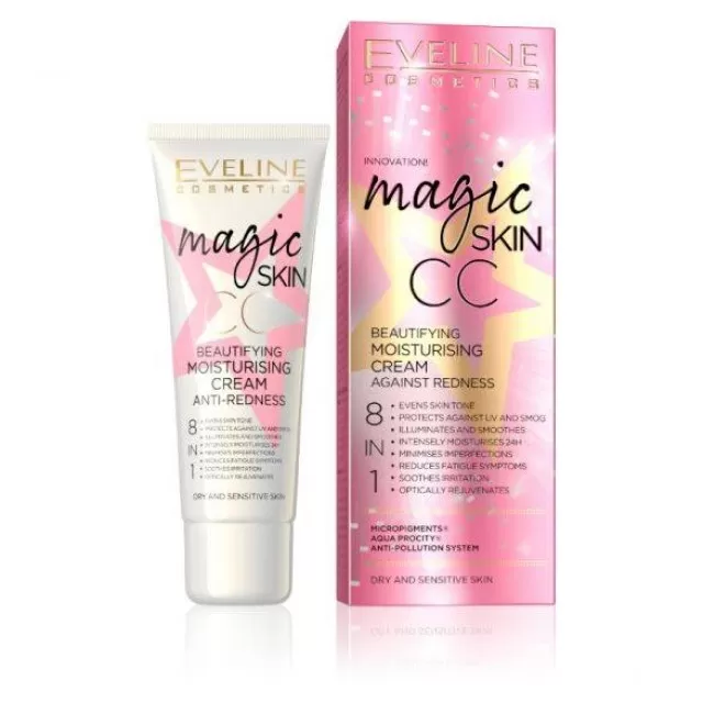 EVELINE MAGIC SKIN CC HIDRATANTNA KREMA PROTIV CRVENILA 8U1 50ML