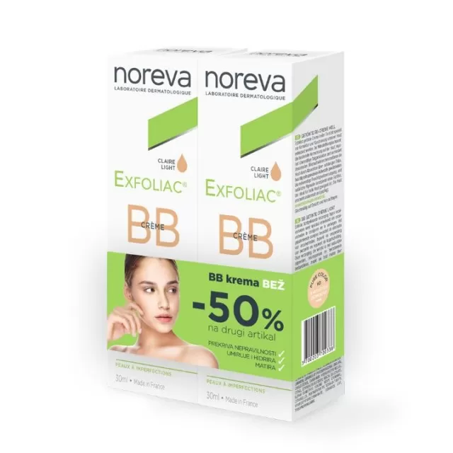 NOREVA PROMO EXFOLIAC BB KREMA BEŽ 1+1GRATIS (-50% na drugi artikal)