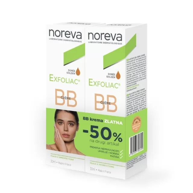 NOREVA PROMO EXFOLIAC BB KREMA ZLATNA 1+1 GRATIS (-50% na drugi artikal)