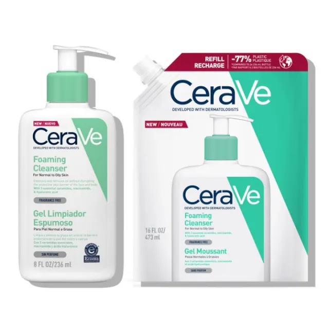 CeraVe Penušava emulzija + ekološko punjenje za normalnu do kombinovanu kožu