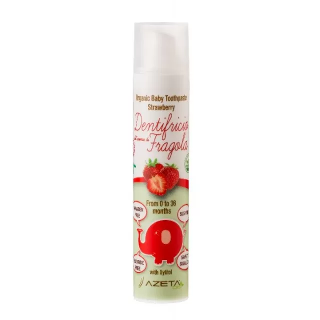 AZETA BIO ORGANSKA PASTA ZA ZUBE JAGODA 0-36 MESECI, 50ML
