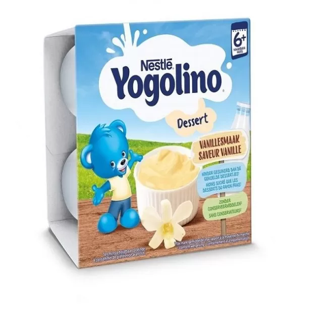 NESTLE YOGOLINO MLEČNI DEZERT SA VANILOM 6M+, 4x100G