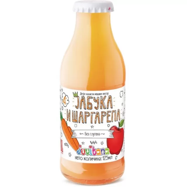 JUVITANA KAŠASTI NEKTAR OD JABUKE I ŠARGAREPE 125ML