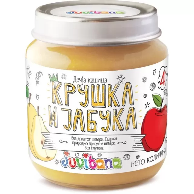 JUVITANA KAŠICA OD KRUŠKE I JABUKE 128G