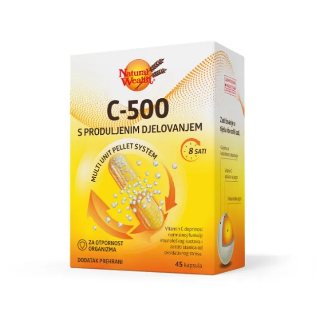 NATURAL WEALTH VITAMIN C SA PRODUŽENIM DELOVANJEM KAPSULE A45