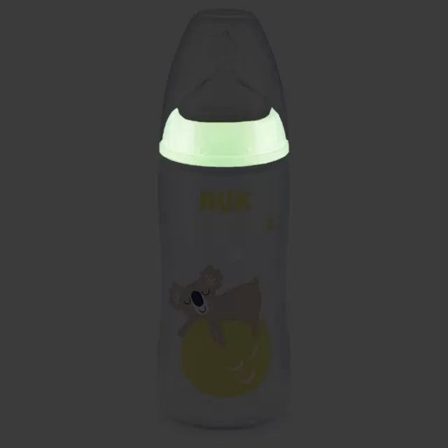 NUK PLASTIČNA FLAŠICA DARK&GLOW 6-18M 300ML 741142