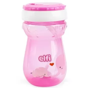 ELFI ŠOLJA SA MAGIČNOM SLAMČICOM SLONČE 360ML
