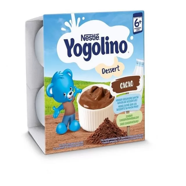 NESTLE YOGOLINO MLEČNI DEZERT SA KAKAOM 6M+, 4x100G